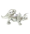 Charm in argento sterling dinosauro triceratopo .925 x 1 dinosauri charms --SFP