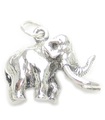 Wooly Mammoth charm i sterling silver .925 x 1 Mammoths Dinosaur charms --SFP