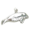 Manatee sterling silver large charm pendant .925 x 1 Manatees charms --SFP