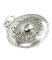 UFO berlock i sterling silver .925 x 1 Flygande tefat utomjordisk rymd charm --SFP