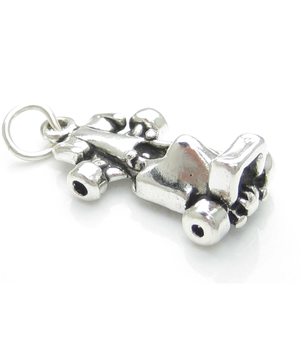 .925 hot Dragster Sterling Silver Jewelry Charm