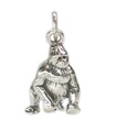 Gorilla sterling zilveren bedel .925 x 1 Ape Monkey Silverback Gorilla's --SFP