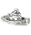 Bogserbåt Båt sterling silver charm .925 x 1 Bogserbåtar berlocker --SFP