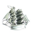 Breloque en argent sterling bateau pirate .925 x 1 Galleon Pirates Ships charmes--SFP