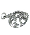 Iguana Bearded Dragon charm i sterling silver 3D .925 x 1 Ödlor charms -SFP