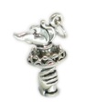 Charm Antorcha en plata de ley .925 x 1 Charms Antorchas --SFP