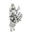 Scotsman med säckpipor charm i sterlingsilver .925 x 1 Skottland skotsk --SFP