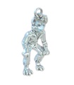 Dije de hombre lobo en plata esterlina .925 x 1 Encantos de hombre lobo de Halloween de terror --SFP