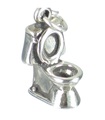 Toalett sterling silver charm .925 x1 latrine john dunny toalett charm --SFP