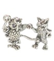 Ciondolo in argento sterling gufo gattino .925 x1 Charms filastrocca --SFP