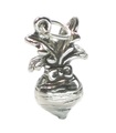 Turnip vegetable sterling silver charm .925 x 1 Vegetables charms --SFP