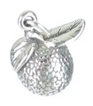 Orangefarbener Sterlingsilber-Anhänger .925 x 1 Orangen-Frucht-Frucht-Anhänger – SFP