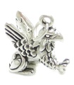 Charm in argento sterling Griffin .925 x 1 Griffins Grifone Gryphon charms --SFP