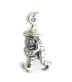 Irish Leprechaun with pot of gold sterling silver charm .925 x 1 Lucky --SFP