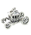 Couronnement royal Carrosse Carriage breloque en argent sterling .925 x 1 Royalty --SFP