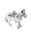 Breloque chien berger allemand en argent sterling .925 x 1 Breloque chien --SFP