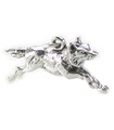 Wolf Running Sterling Silber Anhänger .925 x 1 Wölfe und Wölfe Anhänger --SFP