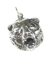 Bears Head hänge i sterlingsilver .925 x 1 Bear hänge berlocker --SFP