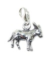 Esel Clip auf Sterling Silber Charm .925 x 1 Mules & Donkeys Charms