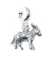 Breloque en argent sterling perle âne .925 x 1 Mules & ânes breloques perles