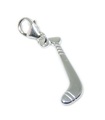 Charm de clip de plata esterlina con forma de palo de Hurley .925 x 1 Charm de clip de hurley en charms