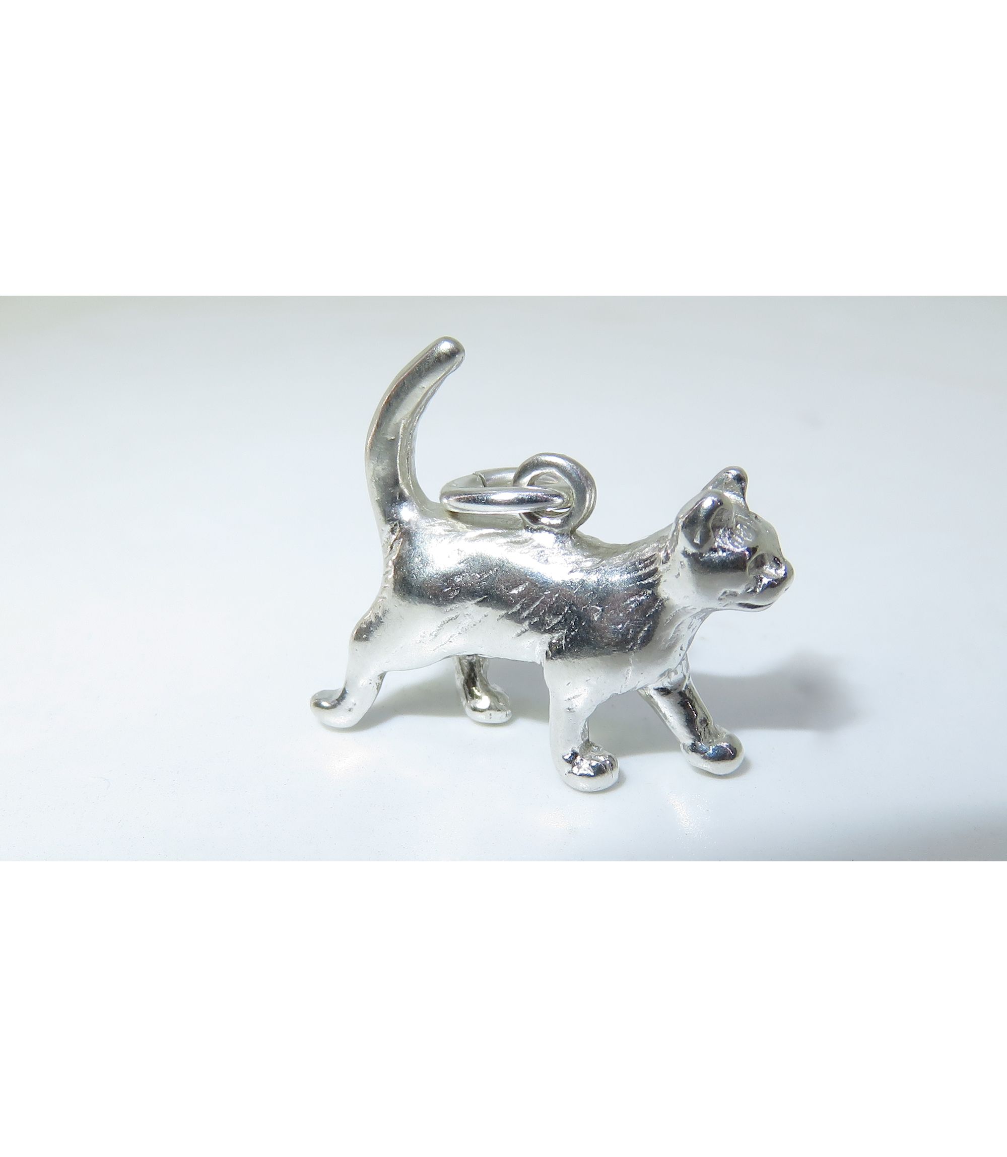 Mijn bedels - Sterling Silver Charm Kitten with Blue Moon