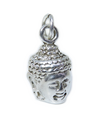 Buddha Kopf Sterling Silber Charm .925 x 1 Sacred Religious Holy Buddhas Charms