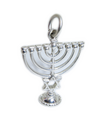 Menorah breloque en argent sterling .925 x 1 breloques candélabres juifs