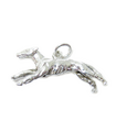 Charm de plata de ley Greyhound .925 x 1 Charms de perros de carreras y de galgos