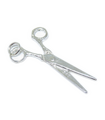 Schere Sterling Silber Charm-Anhänger .925 x 1 Friseur- und Friseur-Charms