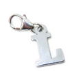 Lettera L iniziale charm in argento sterling sulla clip di aragosta .925 x 1 lettere charms