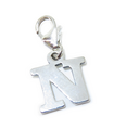 Letter N Eerste sterling zilveren bedel op kreeft clip .925 x 1 Letters bedels