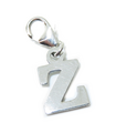 Buchstabe Z Sterlingsilber-Anfangsanhänger auf Hummerclip .925 x 1 Buchstaben-Anhänger