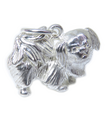 Charme de chien pékinois en argent sterling .925 x 1 charmes de chiens pékinois