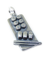 Sushi Sterling Silber Charm .925 x 1 Roher Fisch und japanisches Essen Charms