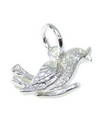 Charm de plata esterlina Lovebird .925 x 1 Loving Birds Lovebirs charms