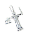 Ciondolo in argento sterling Lady Justice .925 x 1 La dea Justitia