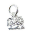 Ciondolo in argento sterling TINY Dragon .925 x 1 Welsh Dragons charms