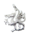 Drache Sterling Silber Charms - Anhänger .925 x 1 Walisische Drachen Charms