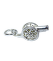 Cannon SMALL sterling silver charm .925 x 1 Guns and Cannons charm