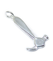 Claw Hammer sterling silver charm .925 x 1 Verktyg och hammare charm