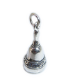 Old School Bell sterling silver charm - does NOT ring .925 x 1 Schools Bells