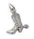 Cowboy boot sterling silver charm .925 x 1 Cowgirl boots charms