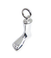 Pied breloque en argent sterling .925 x 1 Jambe inférieure avec pieds et orteils breloques