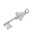 21st Birthday Key sterling silver charm .925 x 1 Twenty First Birthdays charms