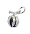 Peach sterling silver charm .925 x 1 Fruit and Peaches charms