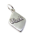 Ciondolo in argento sterling Jack of Diamonds .925 x 1 Ciondoli di carte da gioco