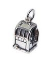 Slot Machine srebrny charms .925 x 1 Gambling Fruit Machines charms