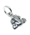 Ciondolo TINY Frog in argento sterling .925 x 1 Ciondoli Tiny Frogs e Reptiles