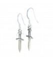 Dagger sterling silver earrings .925 x 1 pair daggers drops